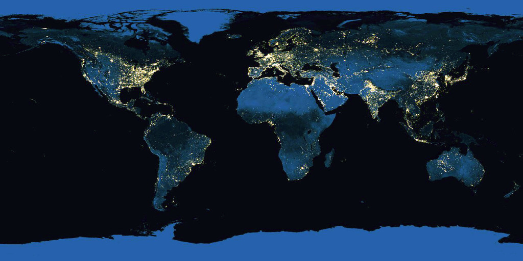 globo terrestre a vista de satétile